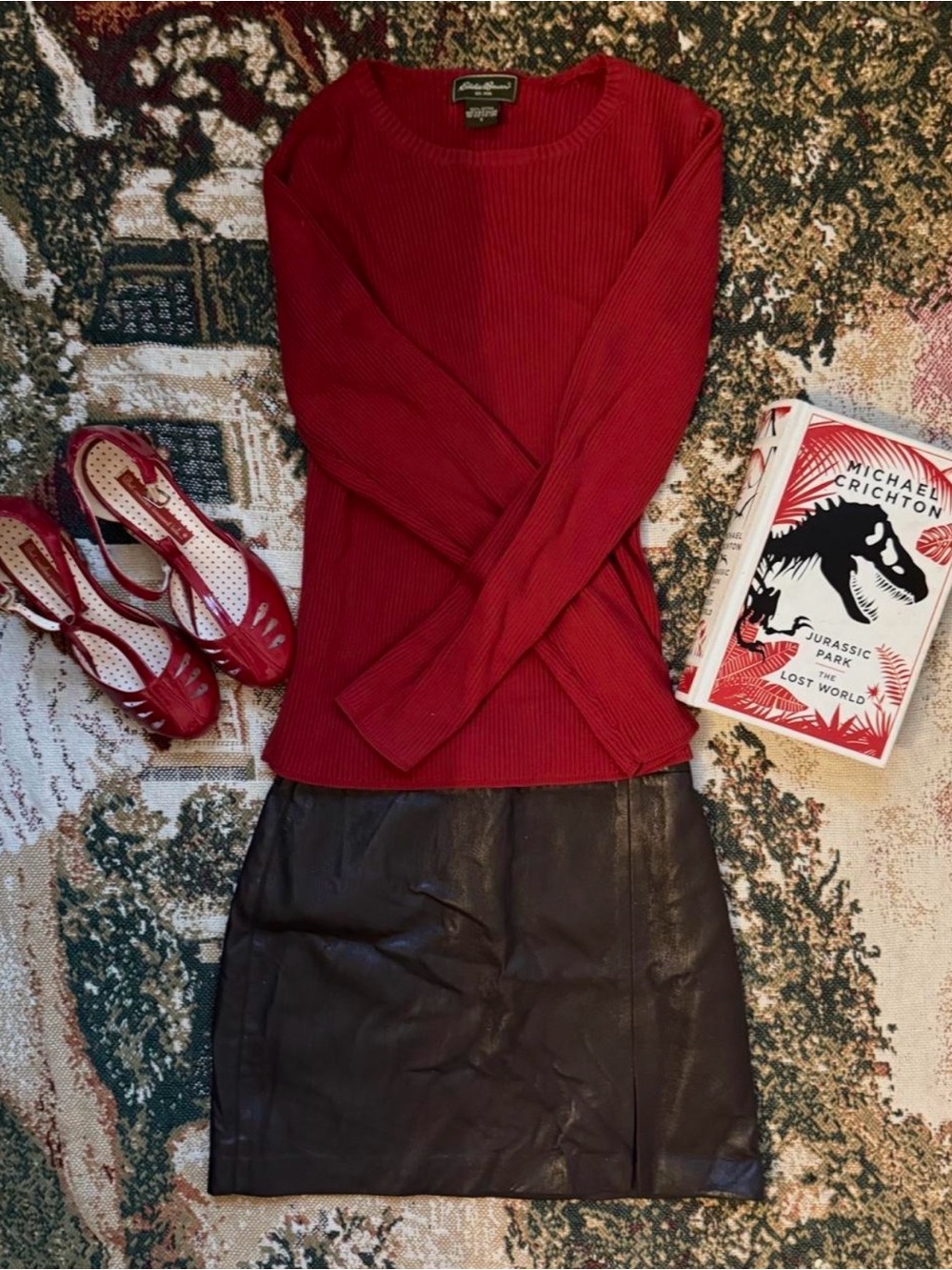 Women’s Vintage Inspired Red Mary Jane Heels